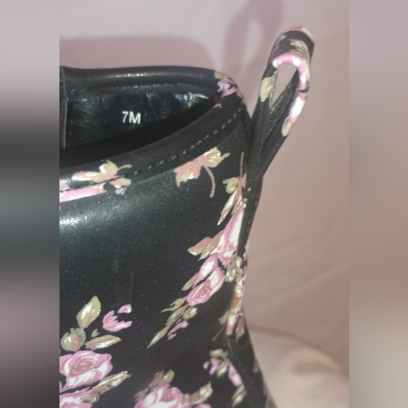 Jelly pop chunky hiking style floral lace up boots - Picture 4 of 9